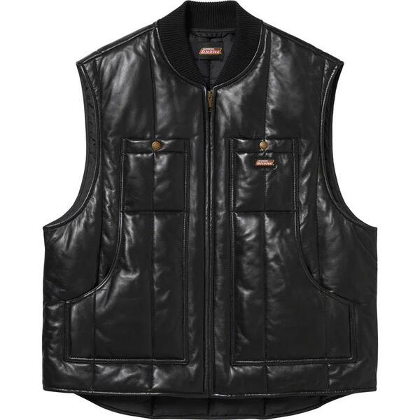 [해외] 슈프림 디키즈 레더 워크 베스트 Supreme Dickies Leather Work Vest 23FW