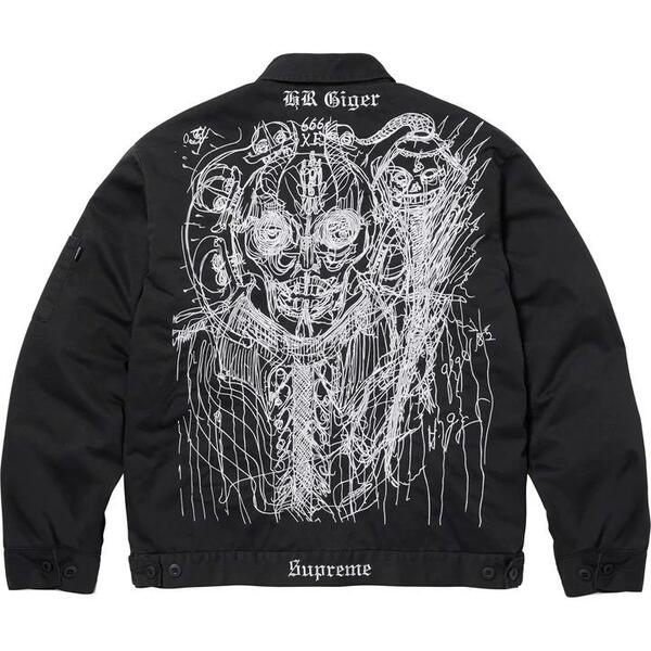 [해외] 슈프림 H.R. 가이거 엠브로이더드 워크 자켓 Supreme H.R. Giger Embroidered Work Jacket 23FW