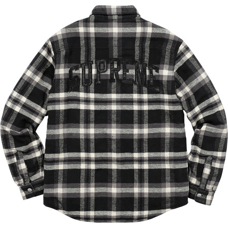 [해외] 슈프림 퀼티드 아크 로고 플란넬 셔츠 Supreme Quilted Arc Logo Flannel Shirt 17FW