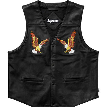 [해외] 슈프림 이글 레더 베스트 Supreme Eagle Leather Vest 18SS 관세포함