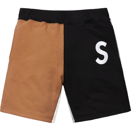 [해외] 슈프림 S로고 컬러블록드 스웻쇼츠 Supreme S Logo Colorblocked Sweatshort 19SS