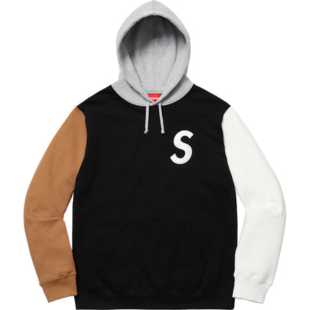 [해외] 슈프림 S로고 컬러블록드 후드 Supreme S Logo Colorblocked Hooded Sweatshirt 19SS