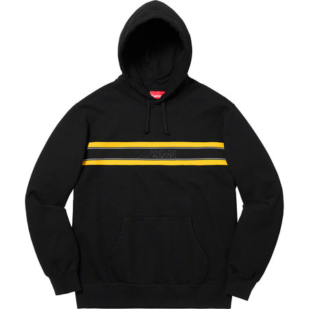 [해외] 슈프림 체스트 스트라이프 로고 후드 Supreme Chest Stripe Logo Hooded Sweatshirt 19SS