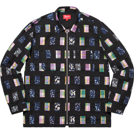 [해외] 슈프림 패치워크 집업 셔츠 Supreme Patchwork Zip Up Shirt 19SS