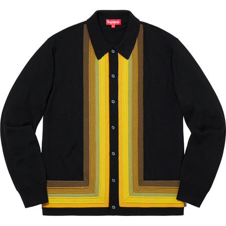 [해외] 슈프림 코너 스트라이프 폴로 스웨터 Supreme Corner Stripe Polo Sweater 19SS