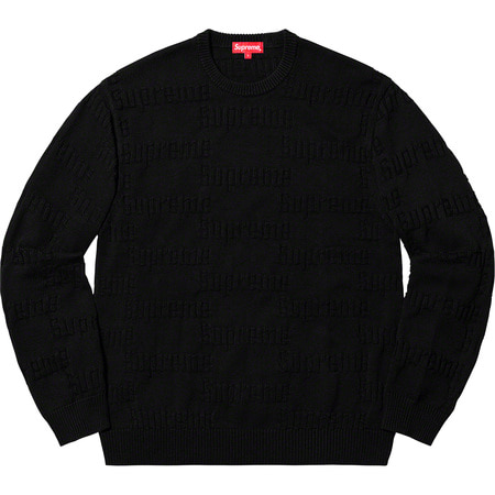 [해외] 슈프림 레이즈드 로고 스웨터 Supreme Raised Logo Sweater 19FW