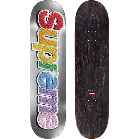 [해외] 슈프림 블링 박스로고 스케이트보드 Supreme Bling Box Logo Skateboard 22SS