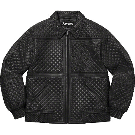 [해외] 슈프림 스터디드 퀼티드 레더 자켓 Supreme Studded Quilted Leather Jacket 22FW