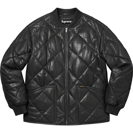 [해외] 슈프림 퀼티드 레더 워크 자켓 Supreme Quilted Leather Work Jacket 22FW