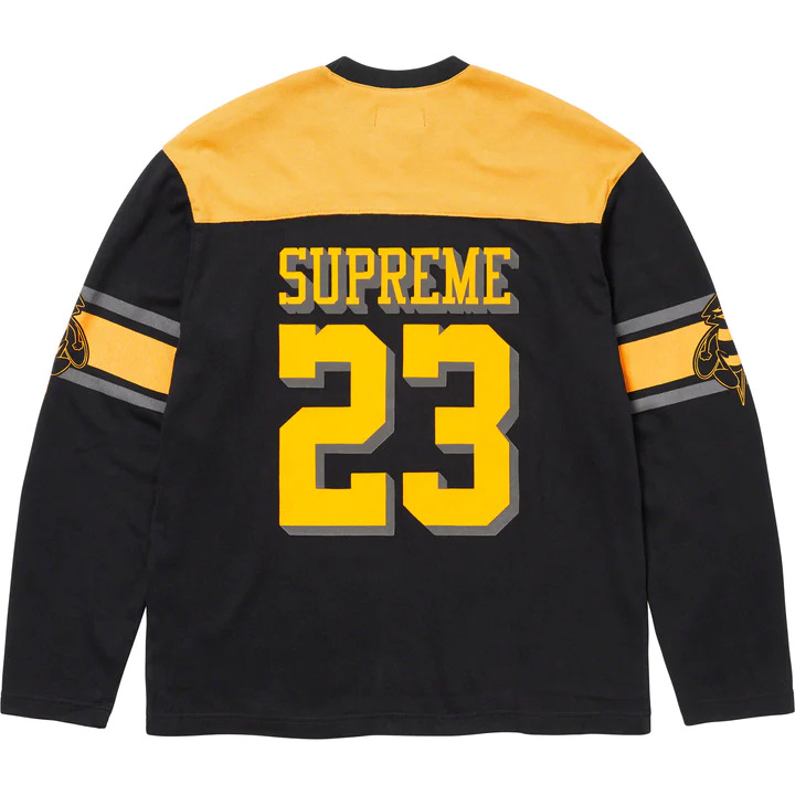 [해외] 슈프림 범블비 롱슬리브 풋볼 탑 Supreme Bumblebee L/S Football Top 23FW