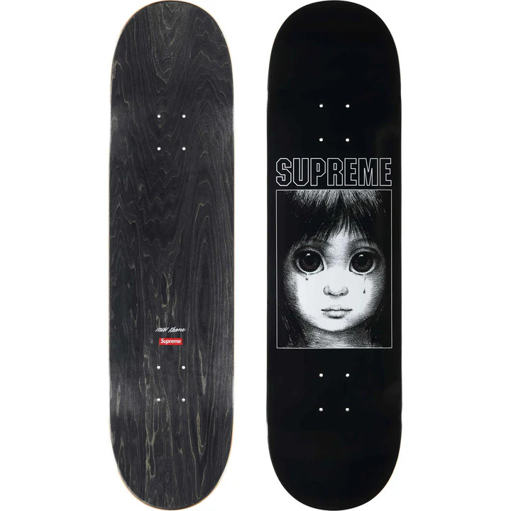 [해외] 슈프림 마가렛 킨 티어드롭 스케이트보드 Supreme Margaret Keane Teardrop Skateboard 24SS